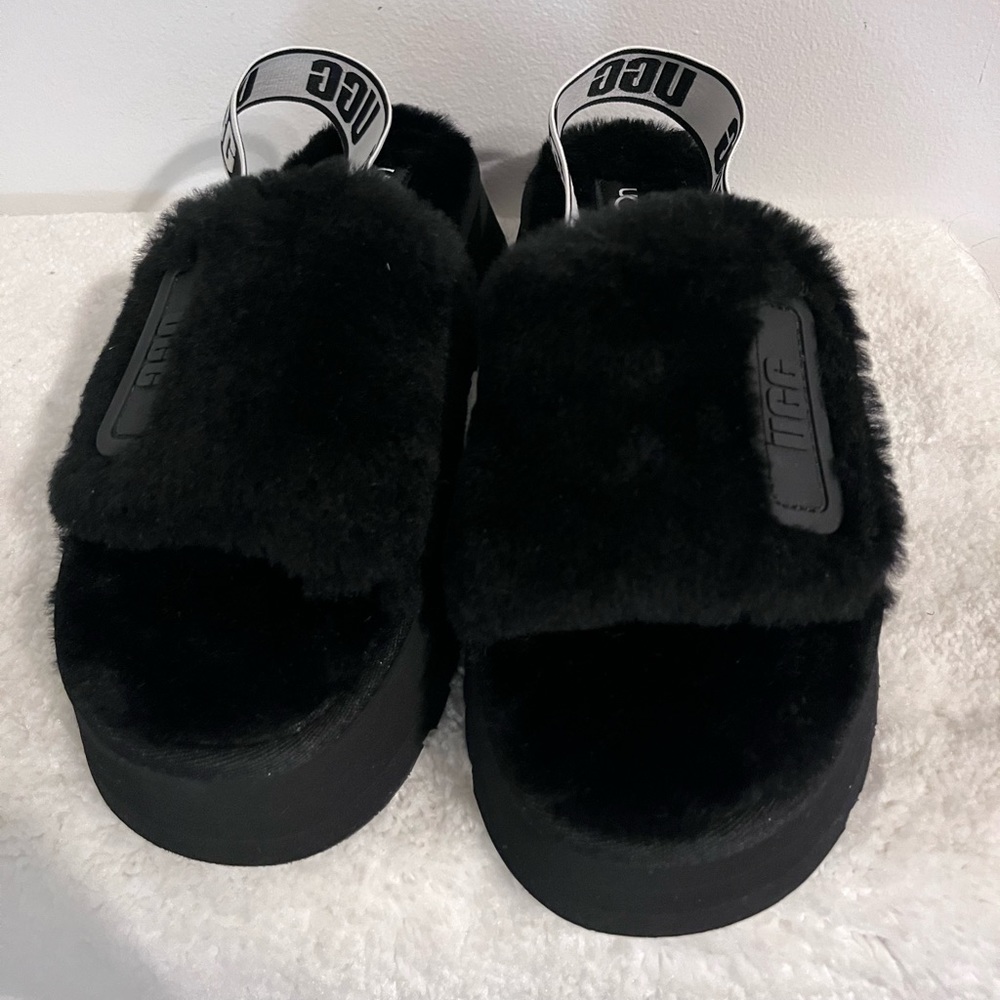 UGG®, the Disco Slide Fur Sandals Women
